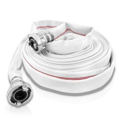 20 m Textil Flachschlauch 1 Zoll Wasserschlauch Feuerwehrschlauch + 2 x D Storz - Bild 1 von 2