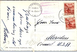 Goldpath: Postal Suiza 1943 a EE. UU. CV879_P11 censurada - Imagen 1 de 2