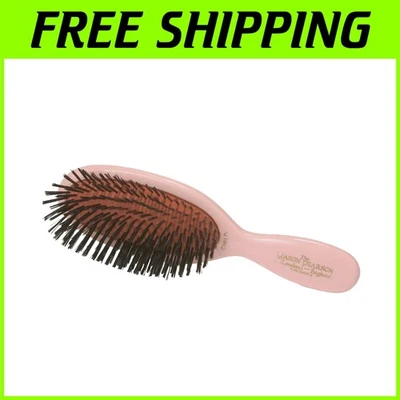Round Boar Bristle Brush for Children - Pink - Image 1 of 4
