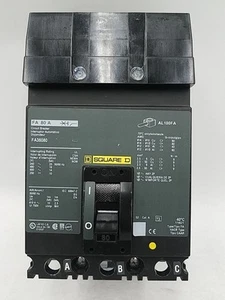 Disyuntor Square D FA36080 I-Line 80A 3P 600V 3PH FA 80 Amp 3 polos usado - Imagen 1 de 7