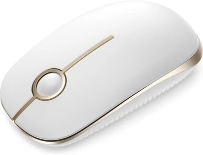 Seenda Wireless Mouse, 2.4GHz Silent Mouse with USB Receiver, White and Gold  - Image 1 of 4