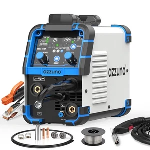 Aluminum 155A MIG Welder 110V/220V, 5-in-1 MIG Welding Machine with Flux Core... - Picture 1 of 7