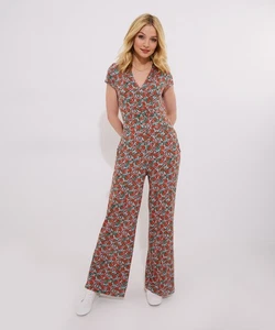 Joe Browns Women's Floral V-Neck Jersey Pocket Jumpsuit - Picture 1 of 5