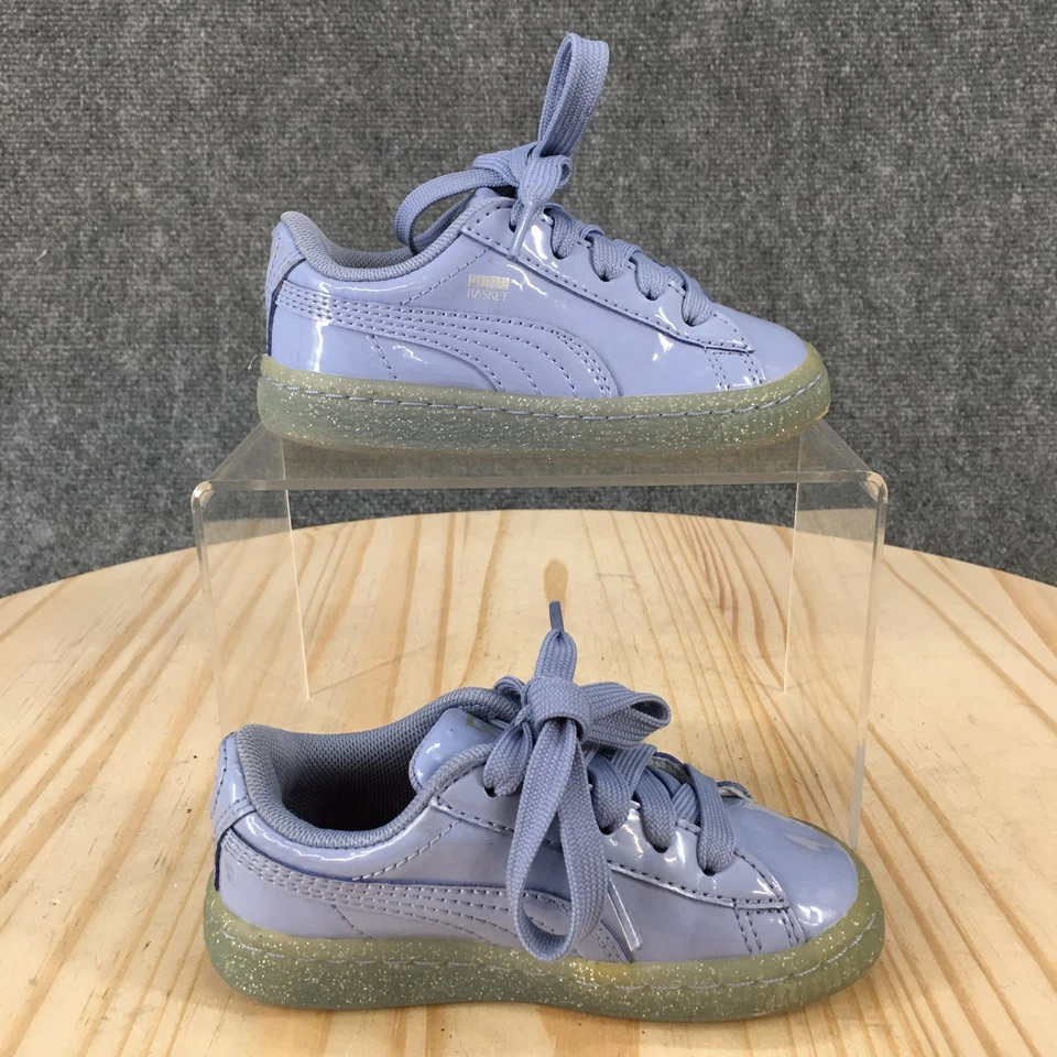 Tênis Puma Shoes criança 7 roxo cesta clássico cadarço glitter 36246102 - Imagem 1 de 4
