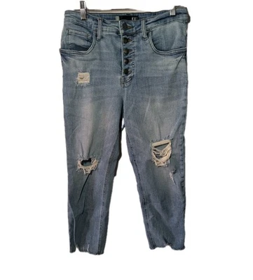 Kut From The Kloth Denim Jeans Button Fly Fray Ankle Distress Women Size 6 - Image 1 of 4