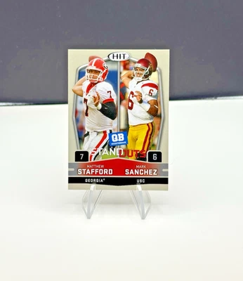 2009 Sage Hit Matthew Stafford - Knowshon Moreno Rookie RC Georgia Bulldogs - Image 1 of 3