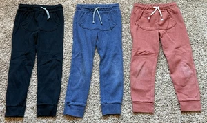 3 Pairs of Cat & Jack Boys 5T Drawstring Joggers - Black, Blue & Burnt Orange  - Picture 1 of 3
