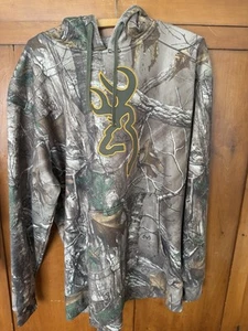 Browning Realtree Camo Polyester Hoodie Men’s Size Large - Picture 1 of 4