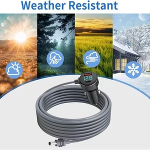 DC Car Charger Power Supply Cord 18AWG Wire 16.4ft Length Satellite DC Power - Picture 1 of 24