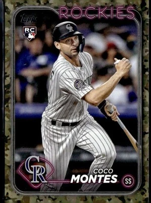 (4809) 2024 Topps Coco Montes Memorial Day Camo #/25 RC Rockies - Image 1 of 2