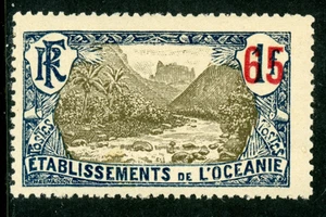 French Polynesia 1913 Tahiti 65¢/1F Scott #61 MNH I336 - Picture 1 of 6