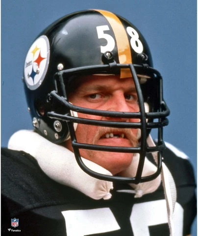 Jack Lambert Pittsburgh Steelers Unsigned Close Up Photograph Cover