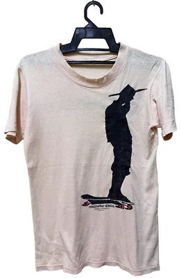 VINTAGE 80's 1987 POWELL PERALTA ANIMAL CHIN BONES BRIGADE SKATEBOARD T-SHIRT - Image 1 of 3