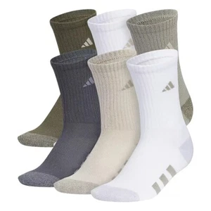 Adidas Boy's  (8-20 years old) 6-pk. Crew Socks. Sizes Medium or Large - Picture 1 of 2