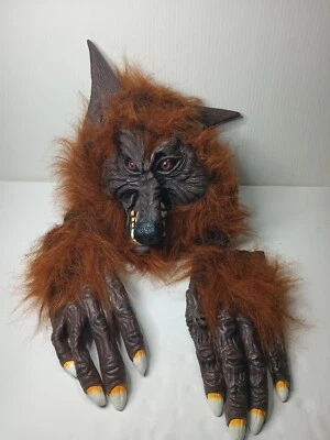 Disfraz de Halloween Big Bad Wolf máscara y guantes talla única adulto totalmente ghoul Foto 1 de 4