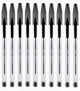 500 X QUALITY BLACK Medium Tip BALLPOINT  PENS STATIONARY SCHOOL OFFICE USE - Picture 1 of 2