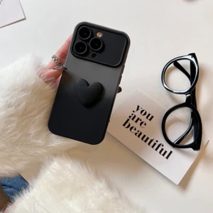 Case Cover Silicone Large Window Love Anti-fall For iPhone 15 14 12 13 Pro Max - Picture 1 of 11