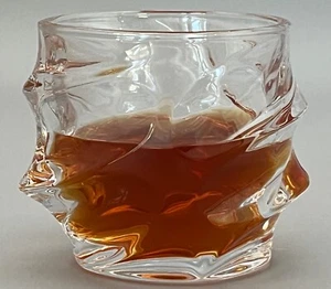 Glacier Wave OLD FASHIONED Lowball WHISKEY ROCKS CRYSTAL Heavy GLASS - Picture 1 of 14