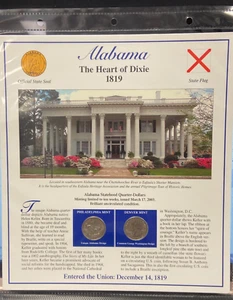 2003 Società Postale Commemorativa Stato Quartiere/Francobolli Alabama P&D - Foto 1 di 6
