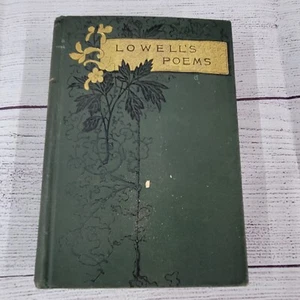 Vintage 1885 The Poetical Works of James Russell Lowell, Houghton Mifflin & Co. - Imagen 1 de 7