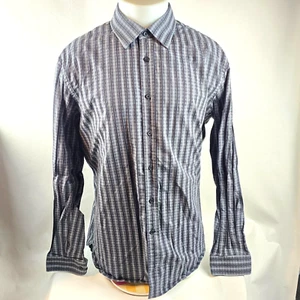 Pronto Uomo Camicia Uomo 2XL Grigio Bottoni Plaid Check Casual Manica Lunga Cotone - Foto 1 di 7