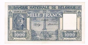 1000 Frank/Francs type Dynastie 13.02.1945 Morin 102b XF-UNC - Picture 1 of 2