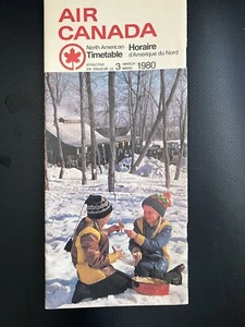 HORARIO DE COLECCIÓN AIR CANADA - MARZO 1980 RARO - Imagen 1 de 3