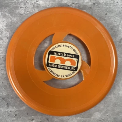 VTG 80s Matthews Studio Equipment Promotional 8" Frisbee Orange Mark II Ind Inc - Image 1 of 4