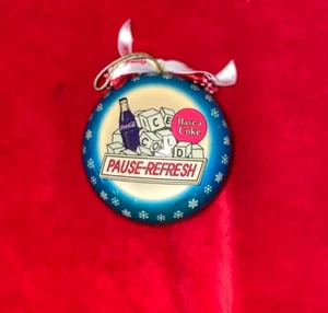 Vintage 1997 Coca Cola Christmas Ornament - Have a Coke Pause Refresh - Picture 1 of 7
