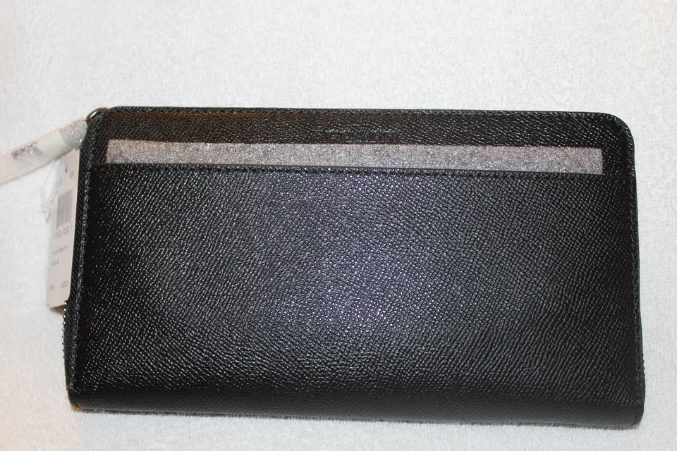 COACH F59120 NWT Accordion Travel Walllet - Crossgrain Leather Black - Изображение 1 из 4