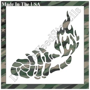 8"x8" Clear Plastic Stencil - Magic Snap Of The Finger Fire (SCA172) (.007") - Picture 1 of 2