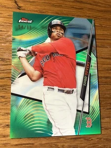2020 Topps Finest Green Refractor 54/99 Rafael Devers #24 - Picture 1 of 3