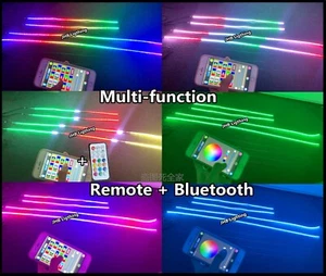 JHB 2x 4FT+2x 6.5FT Dream Color CHASING Flow IP68 Underbody LED Light Strips Kit - Picture 1 of 12