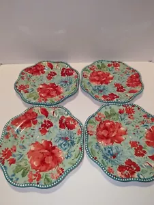 4 The Pioneer Woman Gorgeous Garden Salad Plates - Picture 1 of 5