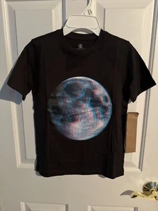 Boy Youth Lands End Size 8 Short Sleeve Top Dark Gray New With 3D Glasses - Picture 1 of 3