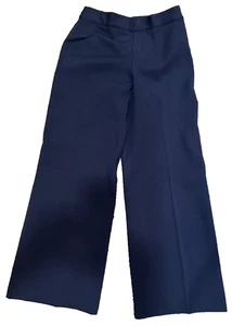 Spanx Pantalone Donna Navy Gambe Larghe Finto Fly Front Nuovo con etichette Taglia S - Foto 1 di 7