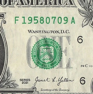 09 de julio 1958 cumpleaños elegante número de serie fecha billete billete de un dólar 07 09 1958 - Imagen 1 de 11