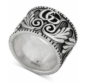 GUCCI - Anello Marmont logo GG - argento sterling 925 - TAGLIA 9 - Foto 1 di 4