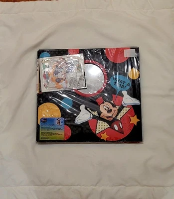 DISNEY MICKEY MOUSE SCRAPBOOK KIT 12" ALBUM STICKERS PAPER Photos Vacation Gift - Image 1 of 4