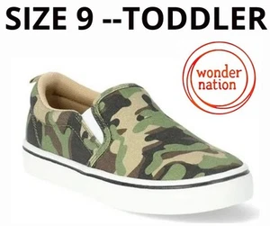 Zapatillas sin cordones Wonder Nation talla 9 camufladas para niños pequeños - Imagen 1 de 15