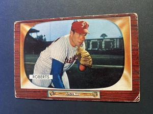 Tarjeta de béisbol 1955 Bowman Robin Roberts Philadelphia Phillies #171 Salón de la Fama - Imagen 1 de 2