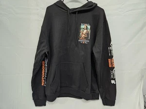FRESH LAUNDRY BLACK NOTORIOUS MONA LISA TEDDY BEAR ART HOODIE MENS XL NWT - Picture 1 of 4