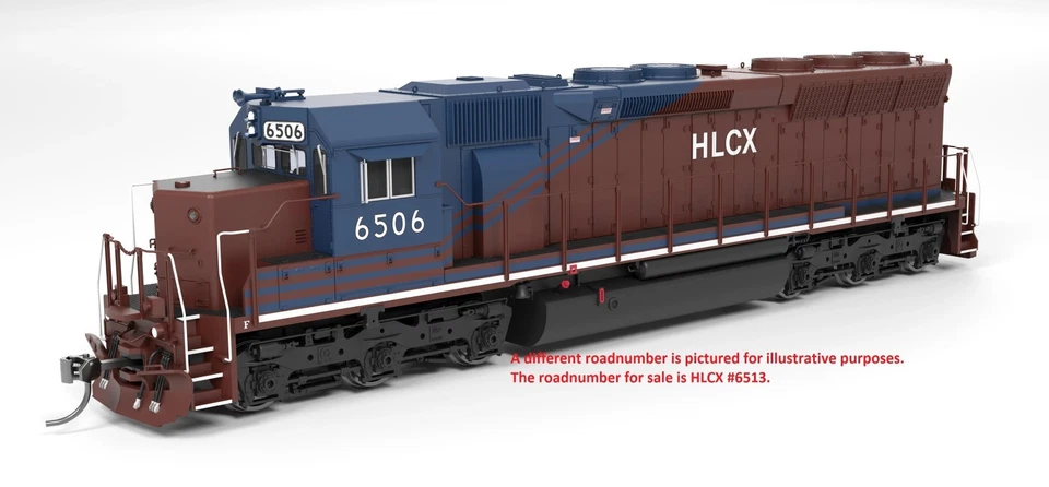 Locomotora diésel Broadway Limited 9807 Helm Leasing HLCX #6513 EMD SD45 Foto 1 de 4