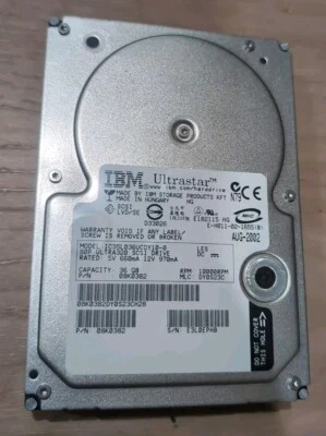 36GB IBM Ultrastar Ultra320 IC35L036UCDY10-0 80 PIN SCSI Hard Disk Drive - Image 1 of 4
