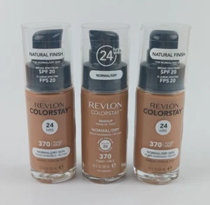 3 PACK REVLON COLORSTAY MAKEUP NORMAL/DRY SKIN NATURAL FINISH SPF 20 370 TOAST - Picture 1 of 5