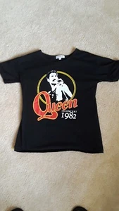 QUEEN FREDDY MERCURY MÄDCHEN SMALL SCHWARZ KONZERT SHIRT BAUMWOLLE/POLY - Bild 1 von 4