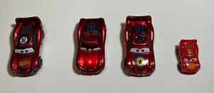 Lot of 4 - Pixar Disney Cars Die cast Vehicles - Lightning McQueen