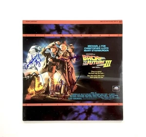 Back to the Future Part 3 Cast Signed Laserdisc Michael J. Fox Christopher Lloyd - Picture 1 of 6