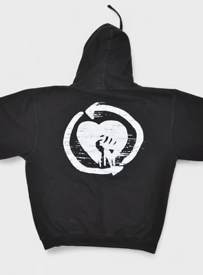 Sudadera Rise Against Talla L Negra Sudadera con Capucha Tour Merch Logo Deletrear Rock Punk Foto 1 de 4