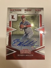 Bobby Miller 2020 Panini Contenders Draft Picks #CT-BM Auto Los Angeles Dodgers